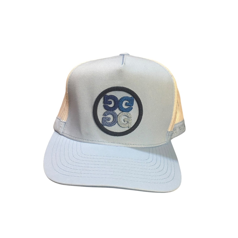 GFore Men's Light Blue Trucker Hat DG Logo‎ "Fore Play" Adjustable Snapback